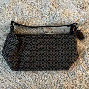 Small mini black vintage coach bag